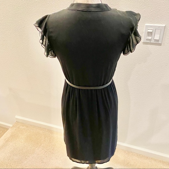 Vintage Zara Basic Collection V-Neck Ruffle Sleeves Dress - Picture 6 of 16